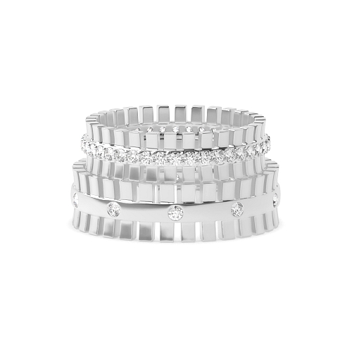 4 Prong Round Unique couple Couples Engagement Rings