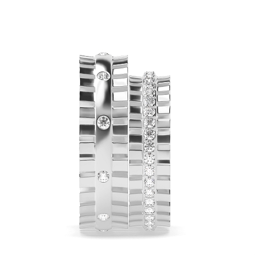 4 Prong Round Unique couple Couples Engagement Rings