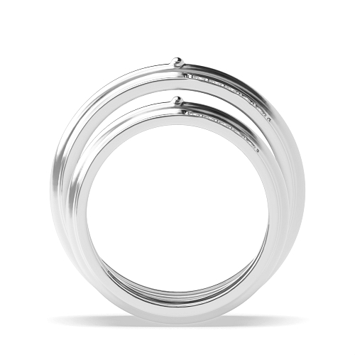 Pave Setting Round Eternal Naturally Mined Diamond Engagement Rings