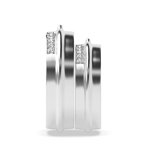 Pave Setting Round Eternal Naturally Mined Diamond Engagement Rings