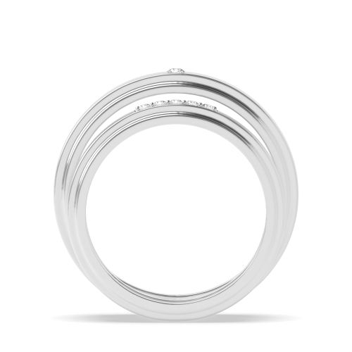 Pave Setting Round Couple band Couples Engagement Rings