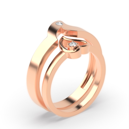 Buy A Unique Style Heart Shape Matching Band For Couple - Abelini