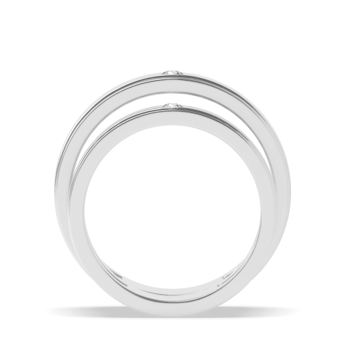 Flush Setting Round Eternalwhisper Couples Engagement Rings