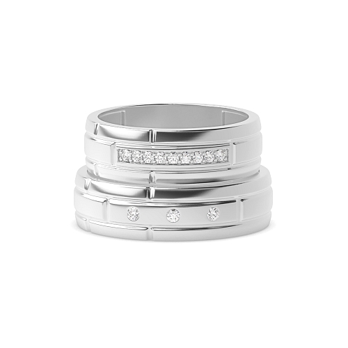 Pave Setting Round Gemstone Naturally Mined Diamond Engagement Rings