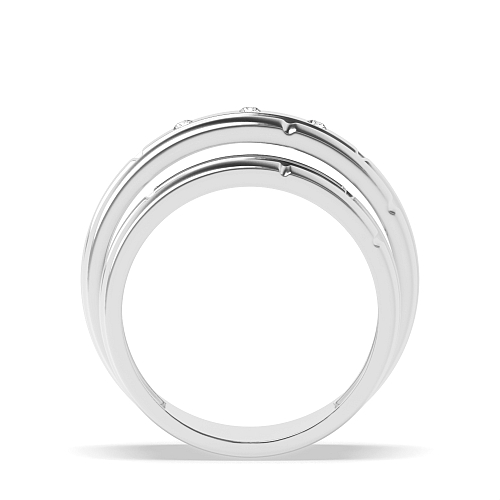 Pave Setting Round Gemstone Naturally Mined Diamond Engagement Rings