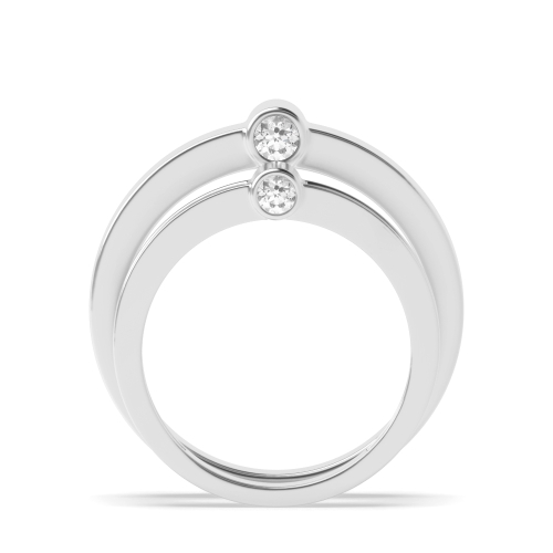 Pave Setting Round Nuptial twilight Naturally Mined Diamond Engagement Rings