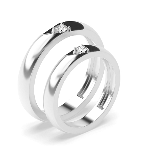 4 Prong Round Treasure Naturally Mined Diamond Engagement Rings