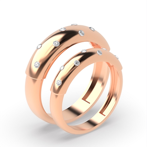 4 Prong Round Rose Gold Dreamland Couples Engagement Rings