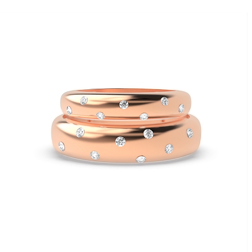 4 Prong Round Rose Gold Dreamland Couples Engagement Rings