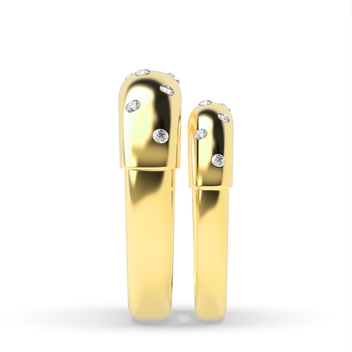 4 Prong Round Yellow Gold Dreamland Couples Engagement Rings
