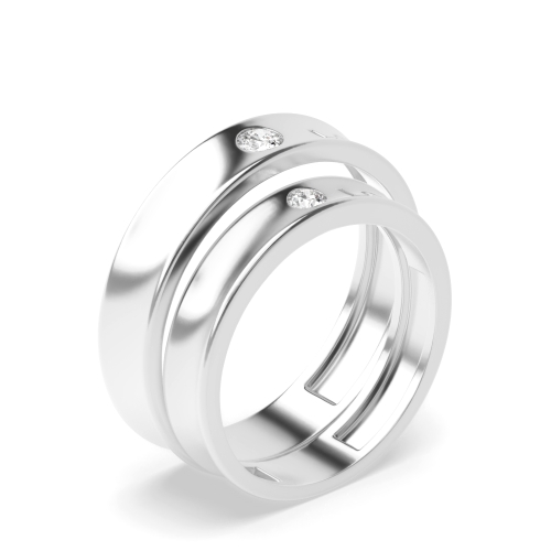 Bezel Setting Round Twinkle Naturally Mined Diamond Engagement Rings
