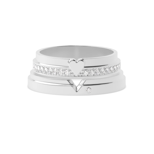 Pave Setting Round Matching band Naturally Mined Diamond Engagement Rings