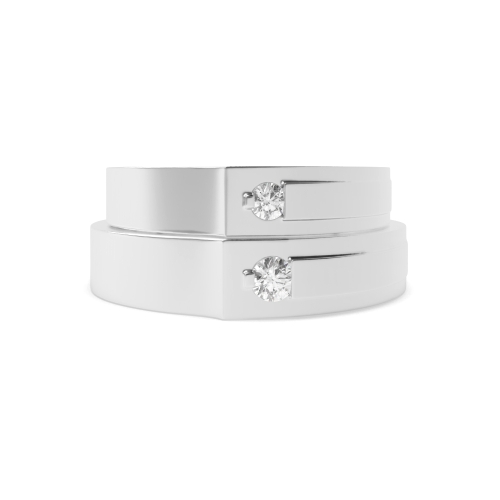 Channel Setting Round Gossamer Naturally Mined Diamond Engagement Rings