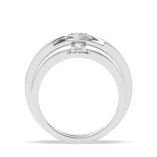 Pave Setting Round Boldness Naturally Mined Diamond Engagement Rings