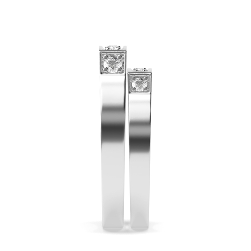 Pave Setting Round Matching band unique Naturally Mined Diamond Engagement Rings