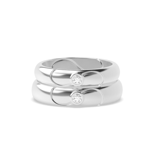 Bezel Setting Round Orbitnexus Naturally Mined Diamond Engagement Rings