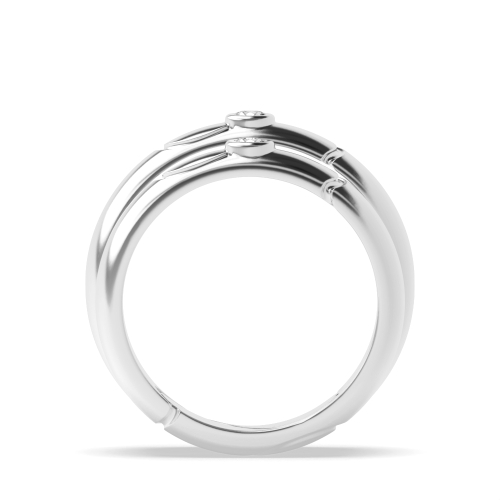Bezel Setting Round Orbitnexus Naturally Mined Diamond Engagement Rings