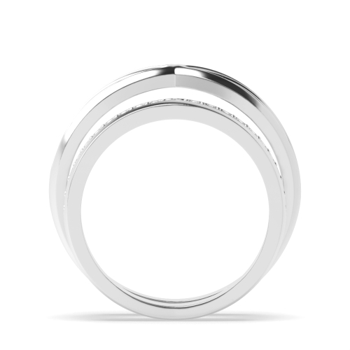 Pave Setting Round Infinity Naturally Mined Diamond Engagement Rings