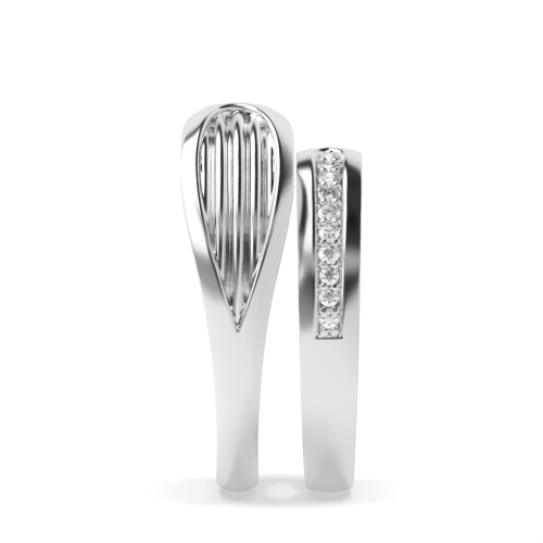 Pave Setting Round Infinity Naturally Mined Diamond Engagement Rings