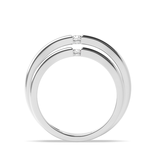 Channel Setting Round Revere Naturally Mined Diamond Engagement Rings