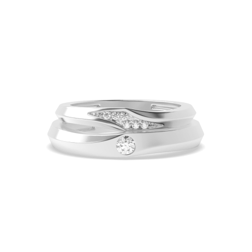 Pave Setting Round Chicness Naturally Mined Diamond Engagement Rings