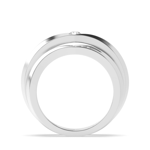 Pave Setting Round Chicness Naturally Mined Diamond Engagement Rings