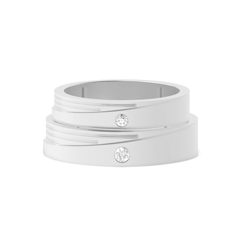 Bezel Setting Round Blossom Naturally Mined Diamond Engagement Rings