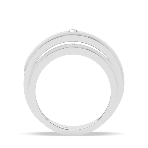Bezel Setting Round Blossom Naturally Mined Diamond Engagement Rings