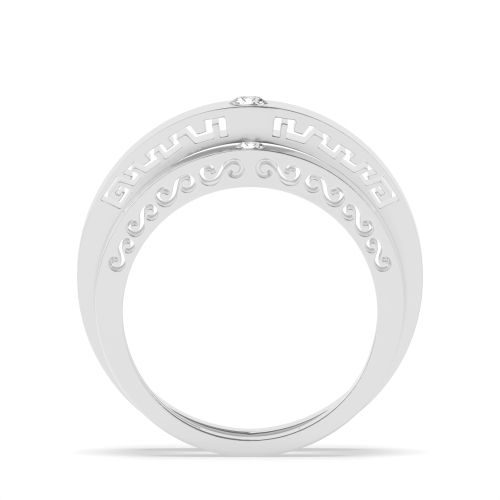 Bezel Setting Round Luster Naturally Mined Diamond Engagement Rings