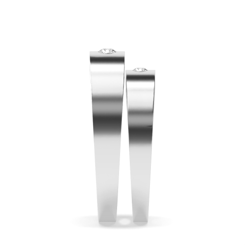 Bezel Setting Round Luster Naturally Mined Diamond Engagement Rings