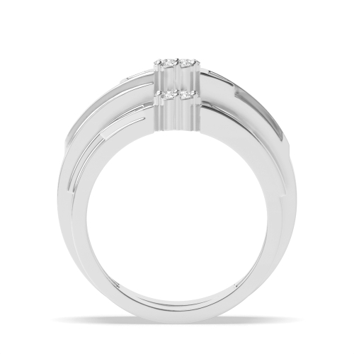 Pave Setting Round Dimaond couple band Naturally Mined Diamond Engagement Rings