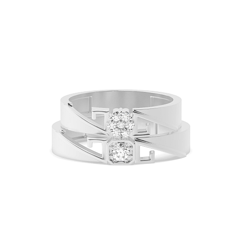 Pave Setting Round Unique cluster Naturally Mined Diamond Engagement Rings
