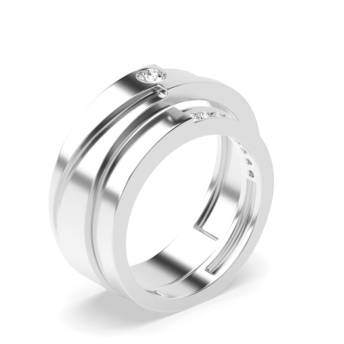 Pave Setting Round Wedding Diamond Rings