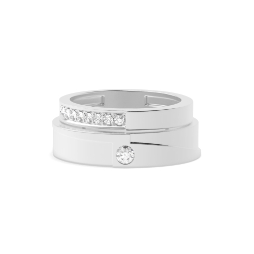 Pave Setting Round Ladiesring Naturally Mined Diamond Engagement Rings