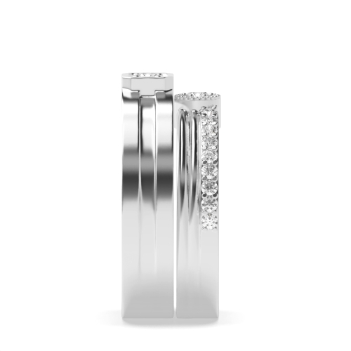 4 Prong Round Celestial Naturally Mined Diamond Engagement Rings
