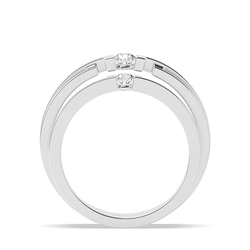 Channel Setting Round Resplendence Naturally Mined Diamond Engagement Rings