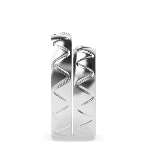 Flush Setting Round Platinum Superior Couples Engagement Rings
