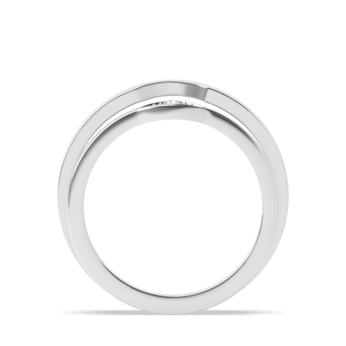 Channel Setting Round Eye Design Naturally Mined Wedding Diamond Ring