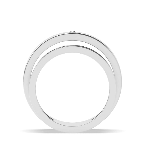 Pave Setting Round wavy Naturally Mined Diamond Couples Engagement Rings