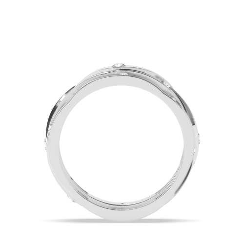 Flush Setting Round Uniqueorbit Naturally Mined Diamond Couples Engagement Rings