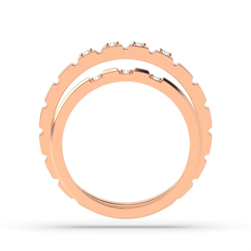 4 Prong Round Rose Gold Marvelous Couples Engagement Rings