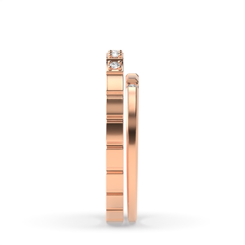 4 Prong Round Rose Gold Marvelous Couples Engagement Rings