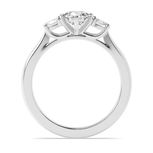 6 Prong Oval/Round Sterling Moissanite Diamond Rings