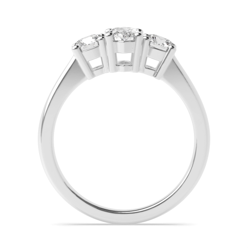 4 Prong Marquise Trilogy Diamond Ring