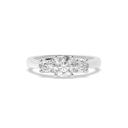 Oval/Round Natural Engagement Rings