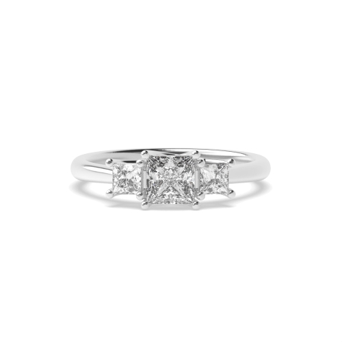 4 Prong Princess Moissanite Engagement Rings