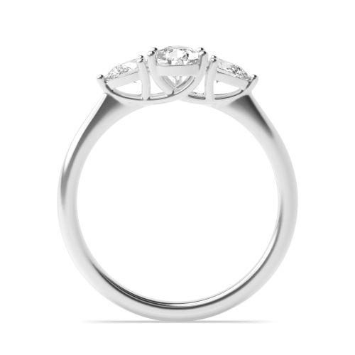 Prong Pear Heirloom triad Engagement Rings