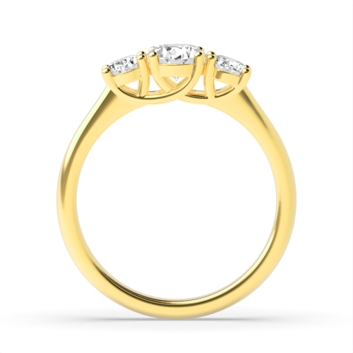 4 Prong Oval Yellow Gold Trellis Engagement Rings