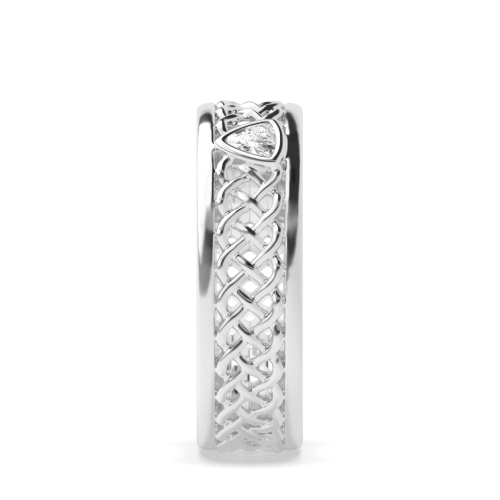 Bezel Setting Trillion Lattice Diamond Rings