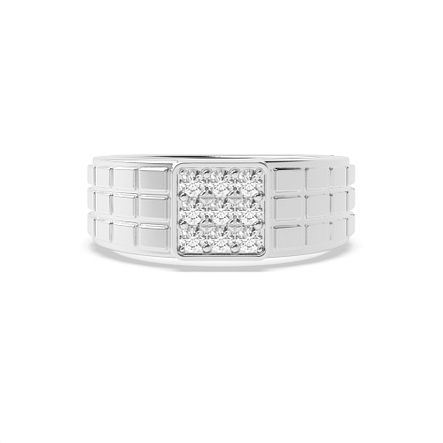 Pave Setting Round Twilight unique Engagement Rings